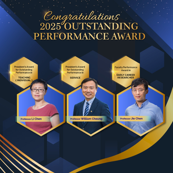 Computer Science Scholars Shine at HKBU Outstanding Performance Awards 2025