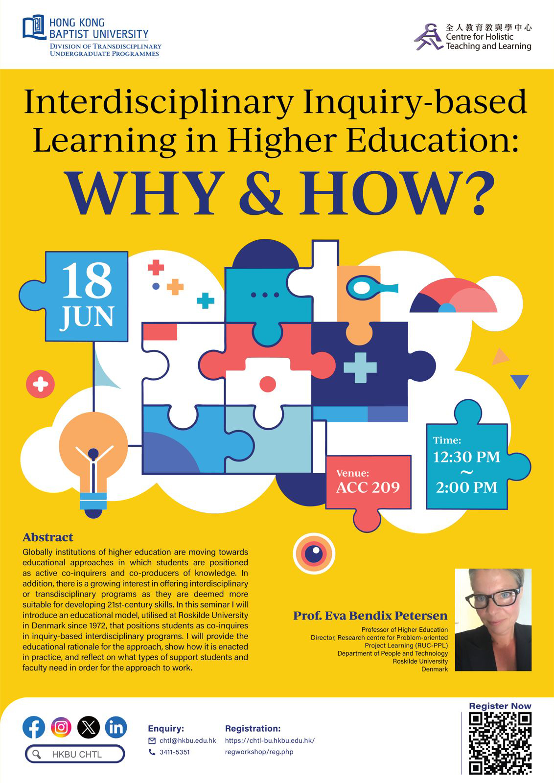 DTUP|Interdisciplinary Inquiry-based Learning in Higher Education: WHY & HOW