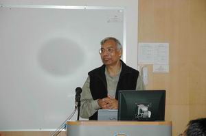 Prof. A.K. Jain giving us an invited talk