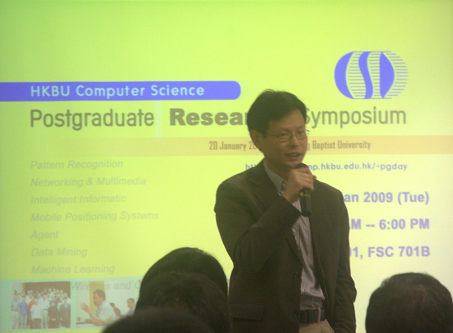 Head, Prof. Jiming Liu, giving an opening address
